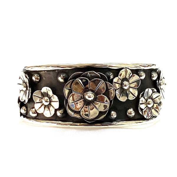 Lovely Decorative Floral Vine Sterling Silver hot Cuff Bracelet FREE SHIPPING! #9FVINE-CF14