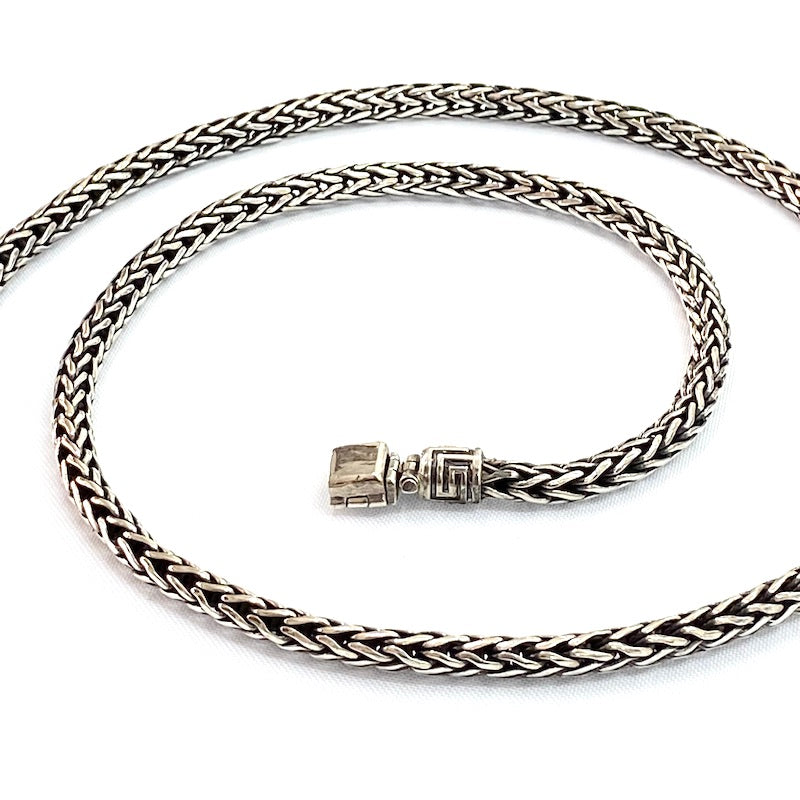 4mm Wheat Style Handmade Solid 925 Sterling Silver Chain Necklace With  Screwcap - Etsy