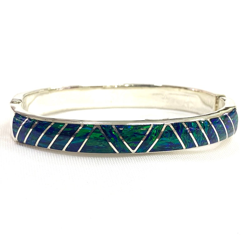 Stunning Dark Green Opal Cuff Bracelet