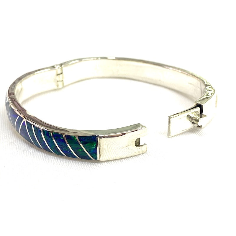 Stunning Dark Green Opal Cuff Bracelet