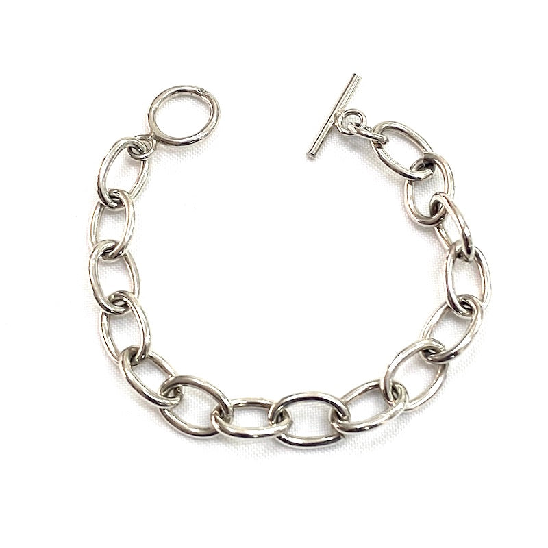 Beautiful Oval Links Silver Bracelet