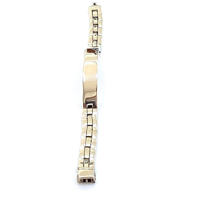 Silver ID Bracelet w/ Brick Style Links